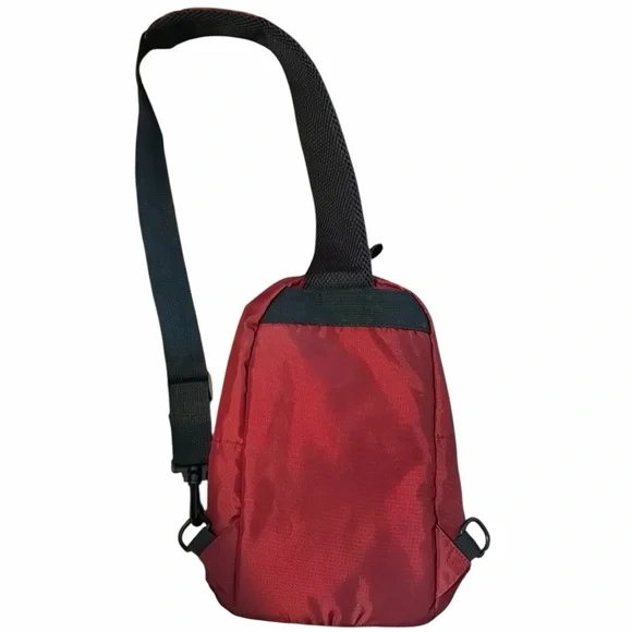 Classic Burgundy Sling Backpack for Men - Picture 4 of 6